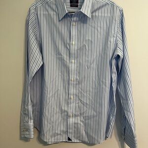 UNTUCKit Blue and White Striped Dress Shirt size XL